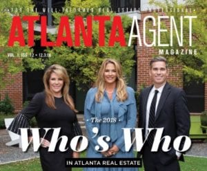 Magazine cover of Atlanta Agent Magazine with 3 real estate agents on the cover.