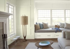 Living area painted with Limesicle color by Benjamin Moore